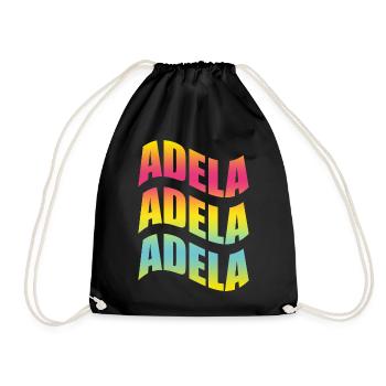 Adela wave effect t-shirt wave effect t-shirt - Drawstring Bag - black - Front