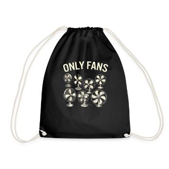 Funny Fans Vintage Fan Humor Retro Style - Drawstring Bag - black - Front