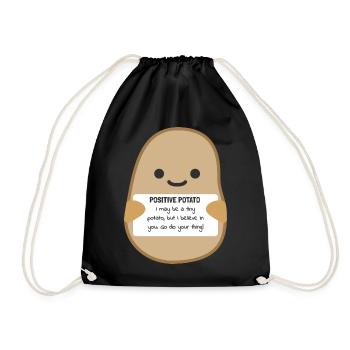 Positive Patate Joie de vivre Attitude face à la vie Joie - Sac de sport léger - noir - Devant