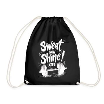 Transpirez maintenant, brillez plus tard ! Citation de motivation de salle de sport - Sac de sport léger - noir - Devant