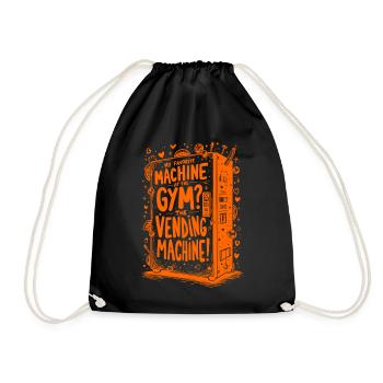 MY FAVORITE MACHINE AT THE GYM THE VENDING MACHINE - Drawstring Bag - black - Front