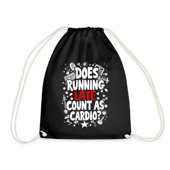 COURIR EN RETARD COMPTE-T-IL COMME DU CARDIO ? - Sac de sport léger - noir - Devant