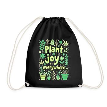 PLANTEZ DE LA JOIE PARTOUT - Sac de sport léger - noir - Devant