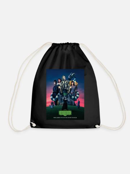 Beetlejuice 2 Hauptcharaktere Mit Lydia Und Astrid - Turnbeutel - Schwarz