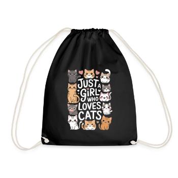 Dicton de chats mignons pour les femmes et les filles - Sac de sport léger - noir - Devant