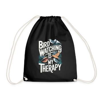 Bird Watching Ornithologist Birds - Drawstring Bag - black - Front