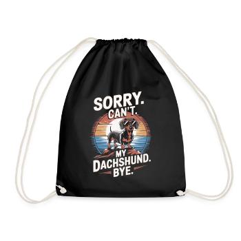 Teckel avec lunettes de soleil disant Vintage - Sac de sport léger - noir - Devant