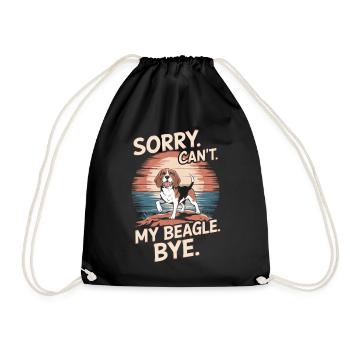 Beagle Dicton Rétro Vintage - Sac de sport léger - noir - Devant