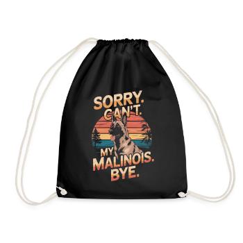 Berger Malinois Belge Dicton Vintage - Sac de sport léger - noir - Devant