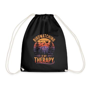 Bird Watching Ornithologist Birds Hiking Camping - Drawstring Bag - black - Front