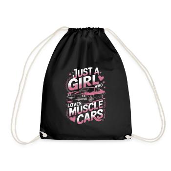 American Mucle Car Racing Car - Drawstring Bag - black - Front