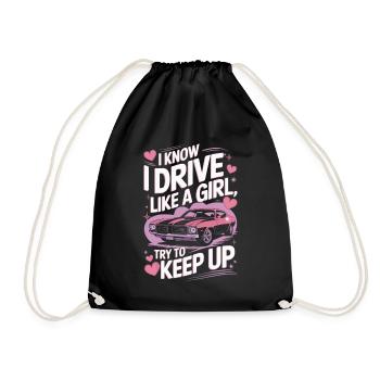 Pilote de muscle car coureur - Sac de sport léger - noir - Devant