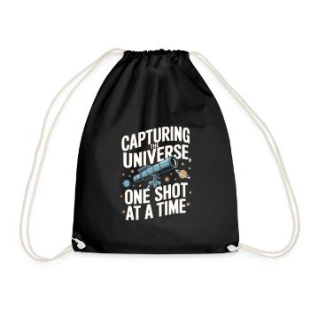 Astrophotography Telescope Astronomy - Drawstring Bag - black - Front