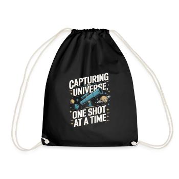 Astronomy Astrophotography Telescope - Drawstring Bag - black - Front
