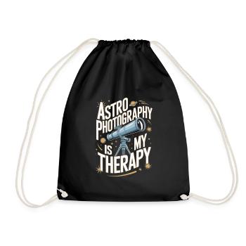 Astrophotography Telescope Astronomy - Drawstring Bag - black - Front