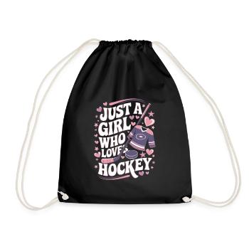 Eishockey Frauen Eishockey Mädchen - Turnbeutel - Schwarz - Vorne