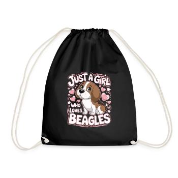 Beagle Disant Fille - Sac de sport léger - noir - Devant