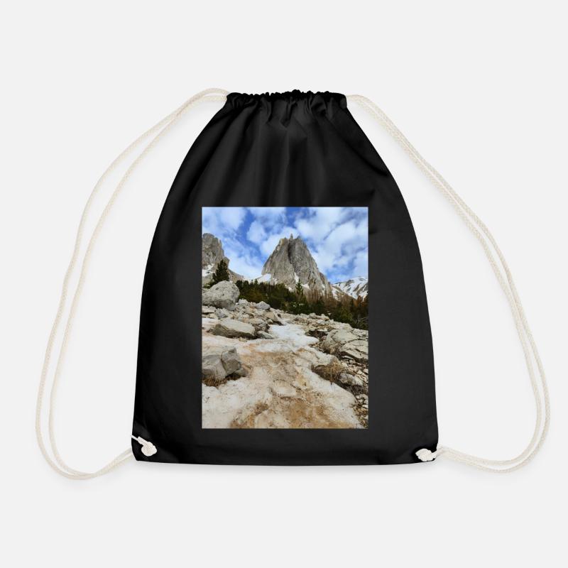 Schneebedeckte Berge - Turnbeutel - Schwarz