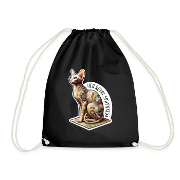 Sphynxess, Chat Spynx Artistique - Sac de sport léger - noir - Devant