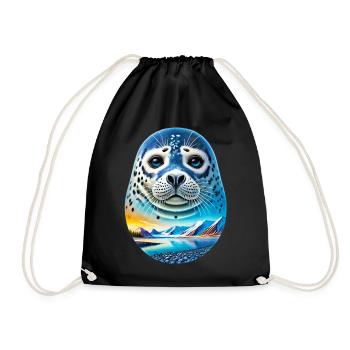 Seal - Drawstring Bag - black - Front