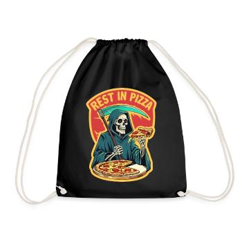 Rest in Pizza - Drawstring Bag - black - Front