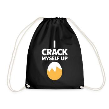 I Crack Myself Up - Turnbeutel - Schwarz - Vorne