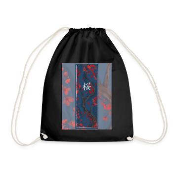 Sakura Sumi-e Kanji Foncé - Sac de sport léger - noir - Devant