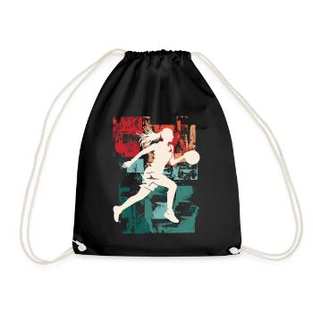basket-ball femme basketteur joueur de basket-ball - Sac de sport léger - noir - Devant