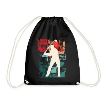 Golf Golfing Golfers Sports Hobby Club Vintage - Drawstring Bag - black - Front