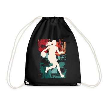 basket-ball femme basketteur joueur de basket-ball - Sac de sport léger - noir - Devant