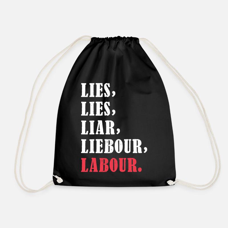 Bold anti-Labour Slogan Typography Design - Turnbeutel - Schwarz