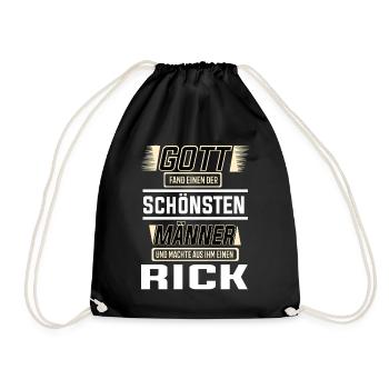 Rick der schönste Mann von Gott geformt Design - Turnbeutel - Schwarz - Vorne