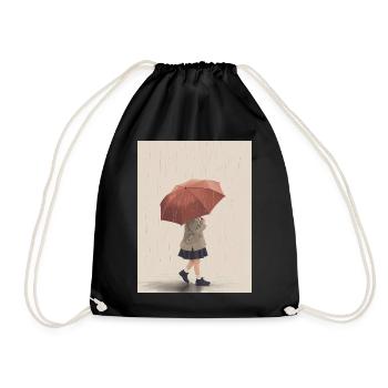 Rainy Childcare - Drawstring Bag - black - Front