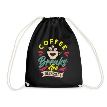 pause-café - Sac de sport léger - noir - Devant