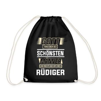 Rüdiger the Most Beautiful Man Shaped by God Design - Drawstring Bag - black - Front