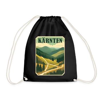Motif rétro Carinthie - Sac de sport léger - noir - Devant
