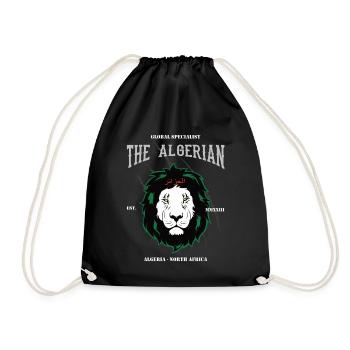 Le dessin du lion algérien – Proud Algeria - Sac de sport léger - noir - Devant