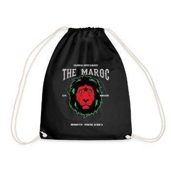 Le Marocain – Fier du design marocain - Sac de sport léger - noir - Devant