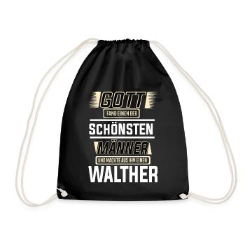 Walther the Most Beautiful Man Shaped by God Design - Drawstring Bag - black - Front