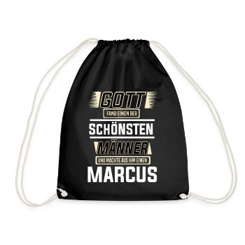 Marcus der schönste Mann von Gott geformt Design - Turnbeutel - Schwarz - Vorne