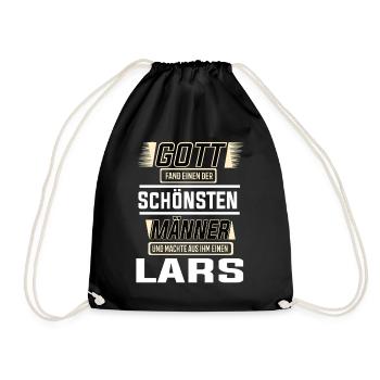 Lars the Most Beautiful Man Shaped by God Design - Drawstring Bag - black - Front