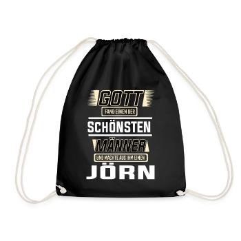 Jörn the Most Beautiful Man Shaped by God Design - Drawstring Bag - black - Front
