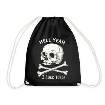Fétichisme des orteils du crâne et des os - Sac de sport léger - noir - Devant