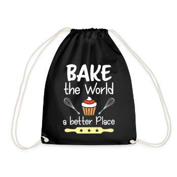 Cuisinez le monde pour un endroit meilleur - Sac de sport léger - noir - Devant