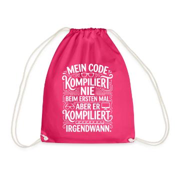 Mein Code Kompiliert Nicht Beim Ersten Mal - Turnbeutel - Fuchsia - Vorne