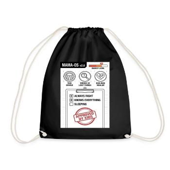 Mama-OS v2.0 Operating System - Drawstring Bag - black - Front