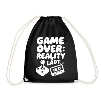Game Over Reality - Turnbeutel - Schwarz - Vorne