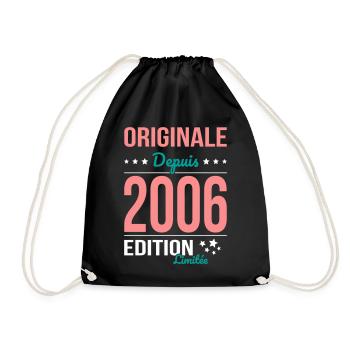 Original since 2006 – 20th anniversary - Drawstring Bag - black - Front