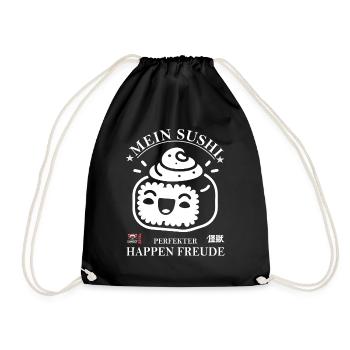 my sushi - perfect bite of joy. - Drawstring Bag - black - Front
