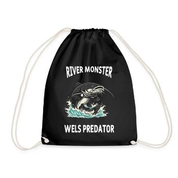 Fishing River Catfish - Drawstring Bag - black - Front